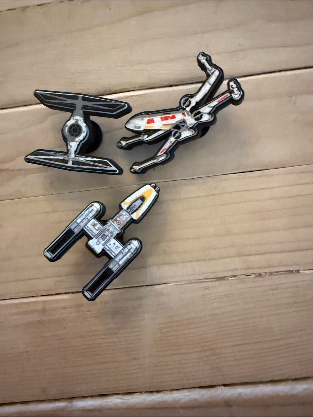 Star Wars Croc Charms - X-Wing, Y-Wing, and TIE Fighter